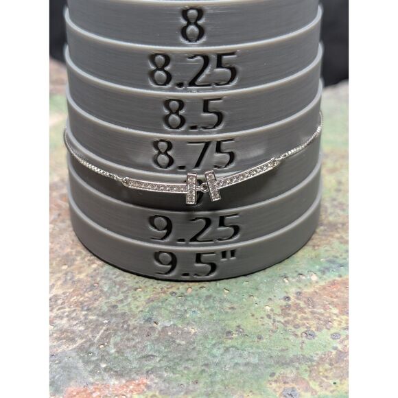 Adjustable 925 Sterling Silver Bracelet – Sparkling CZ Accents – Elegant Fit - Picture 7 of 7